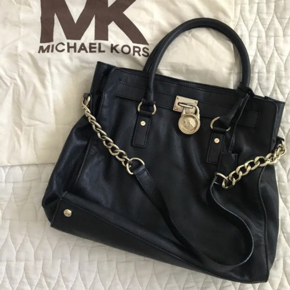 Michael KORS HAMILTON NS TOTE BLACK - Picture 7 of 8